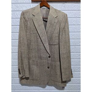 Colours by Alexander Julian Men's Tan Vintage Silk Tweed Jacket Size 41L